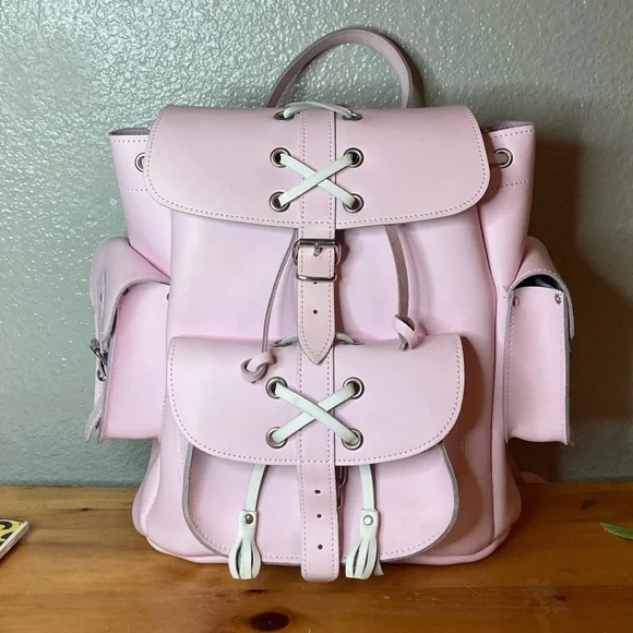 Grafea Bags Grafea Hari Powder Pink Large Backpack Poshmark